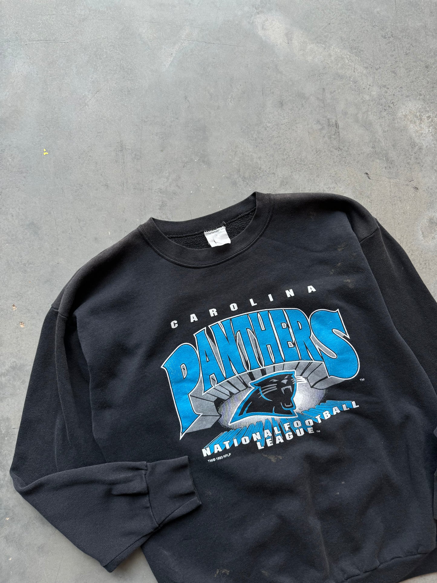 1993 Carolina Panthers Vintage Distressed NFL Crewneck (Large)