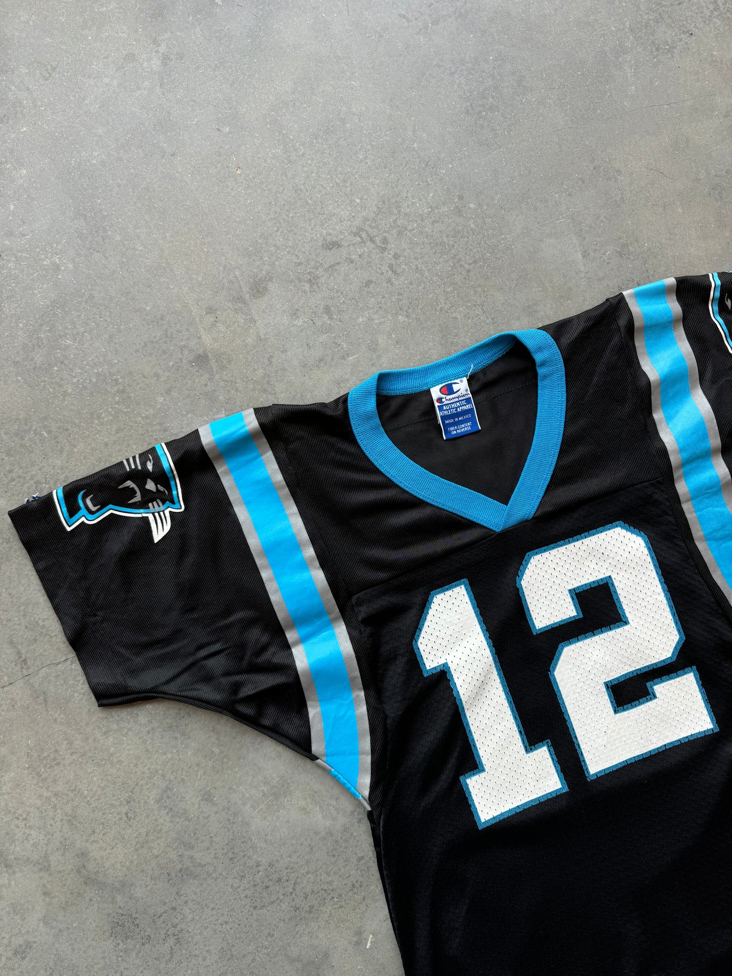 90’s Carolina Panthers Kerry Collins Vintage Black Champion NFL Jersey (Youth Medium)