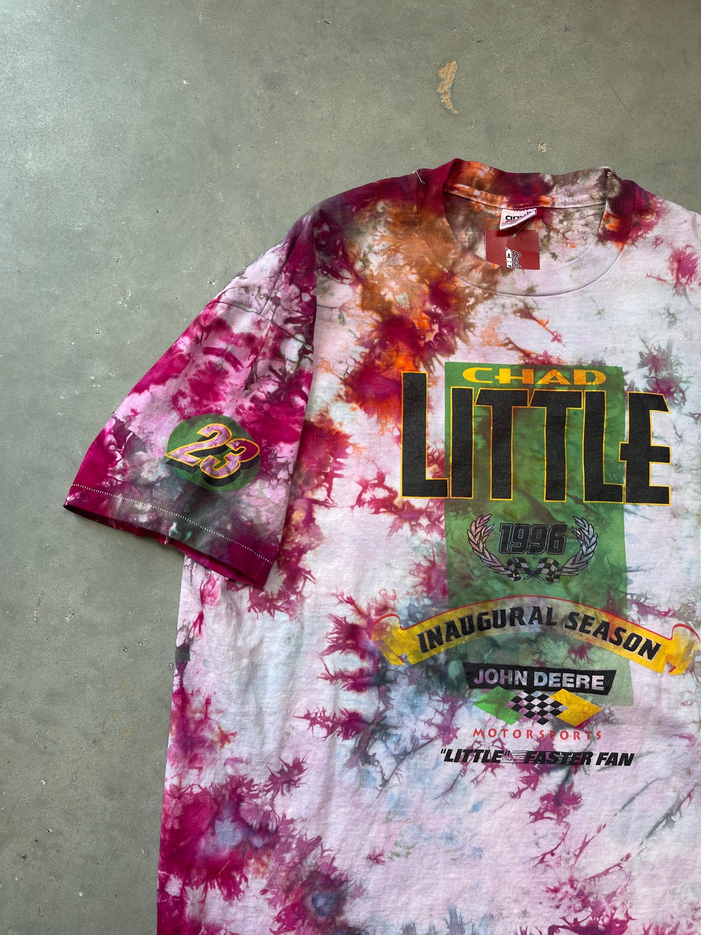 1997 Chad Little Vintage John Deere Custom Tie Dyed Tee (XXL)