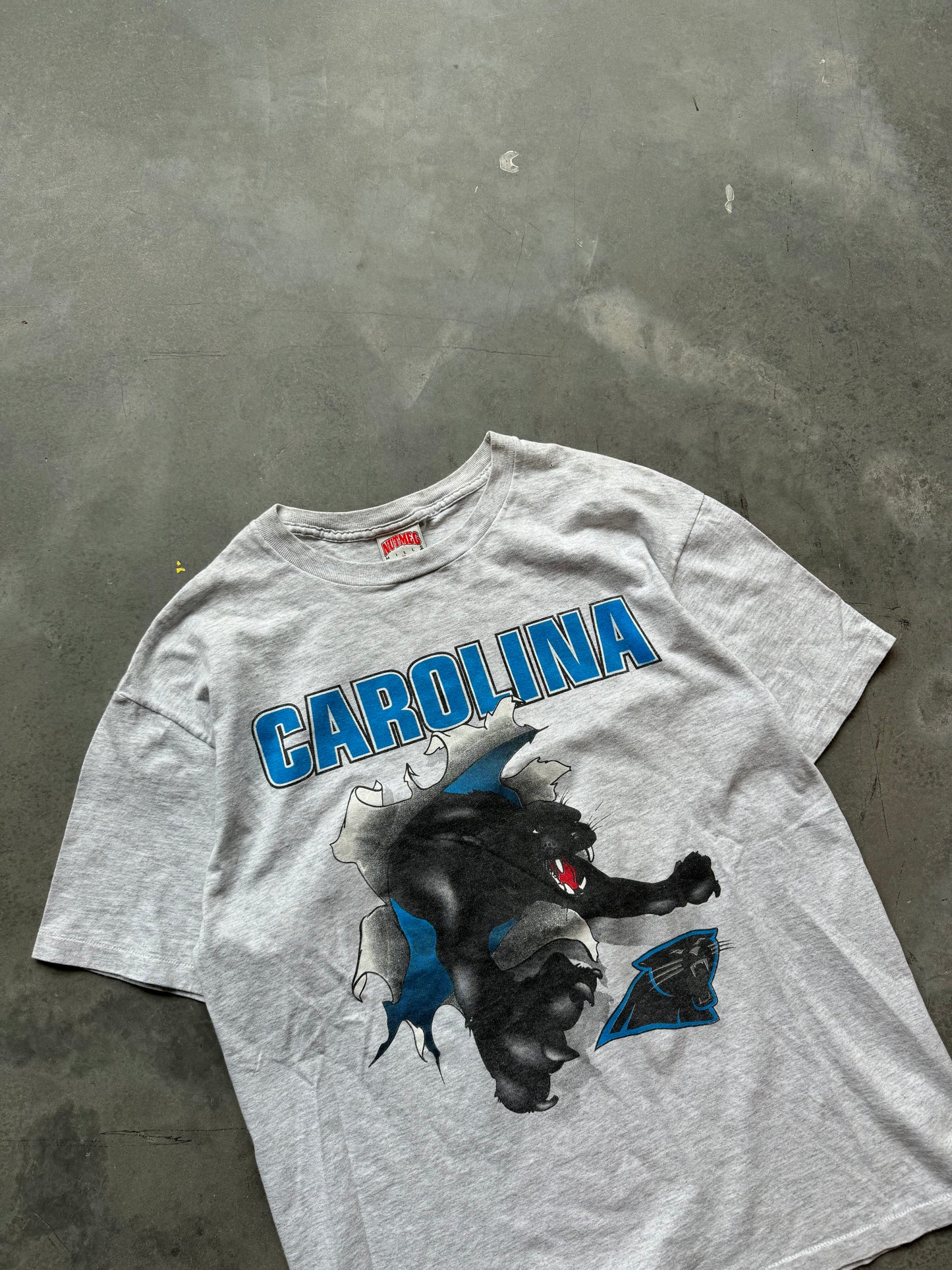 1993 Carolina Panthers Vintage Nutmeg Mills Breakthrough NFL Tee (Large)