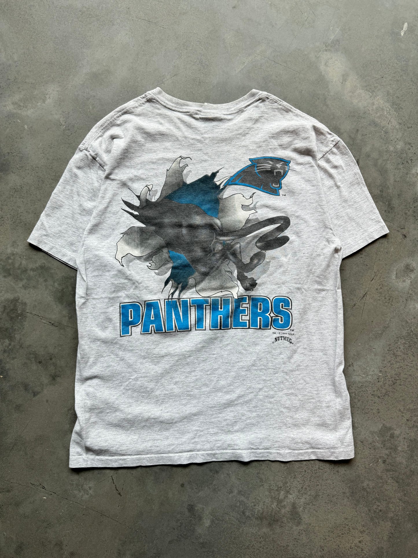 1993 Carolina Panthers Vintage Nutmeg Mills Breakthrough NFL Tee (Large)