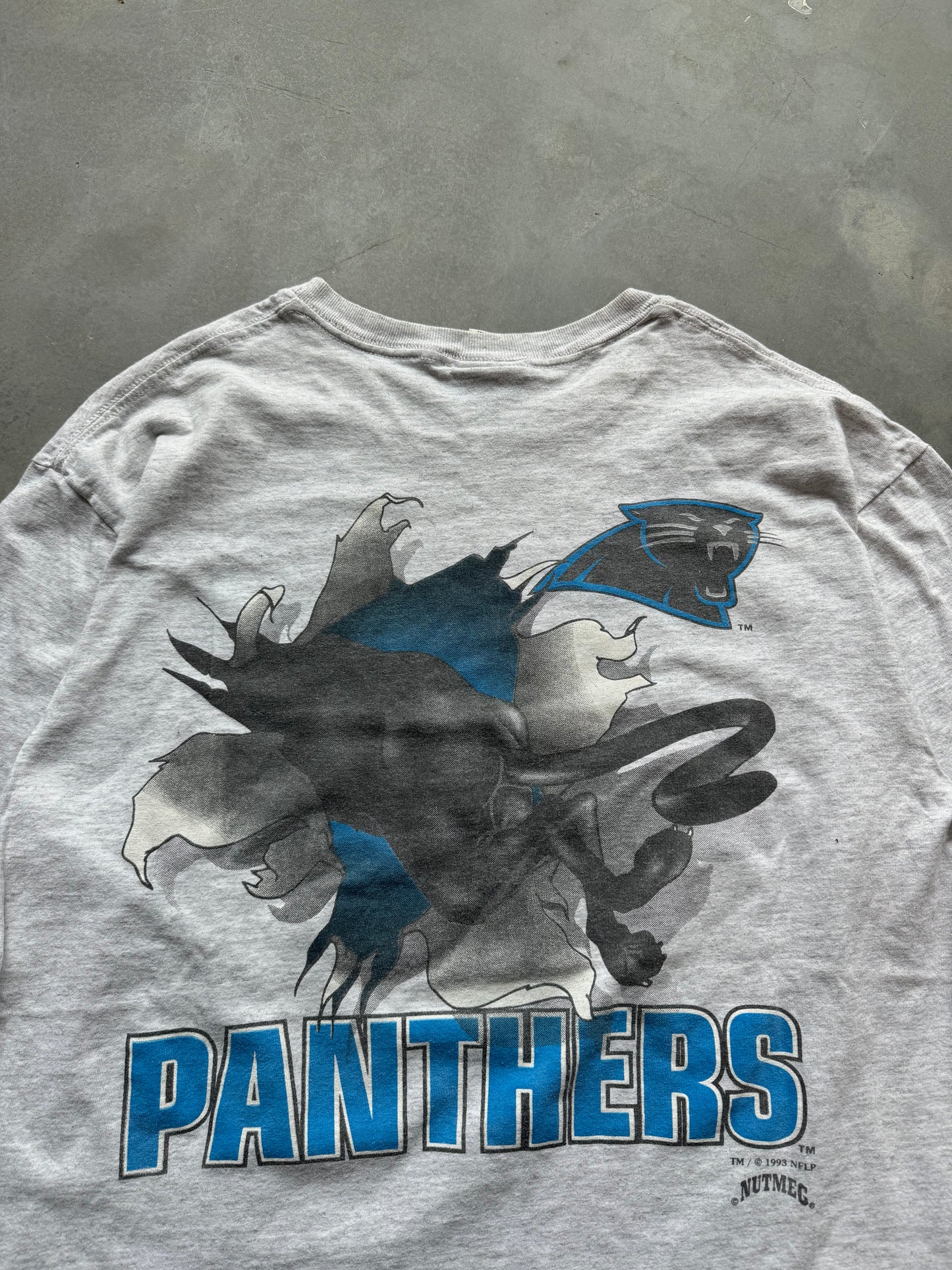 1993 Carolina Panthers Vintage Nutmeg Mills Breakthrough NFL Tee (Large)