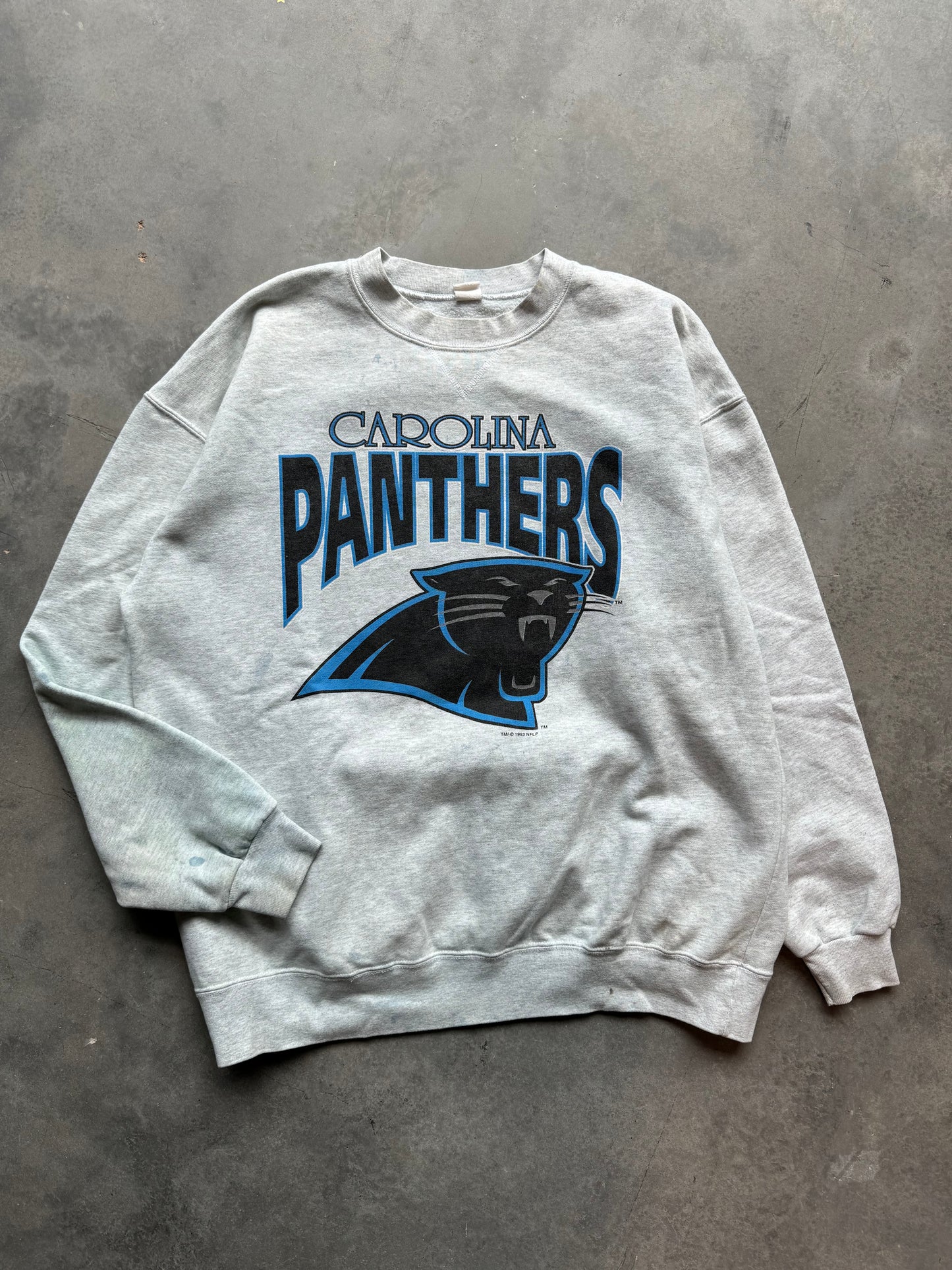 1993 Carolina Panthers Vintage Heavyweight Distressed NFL Crewneck (XL)