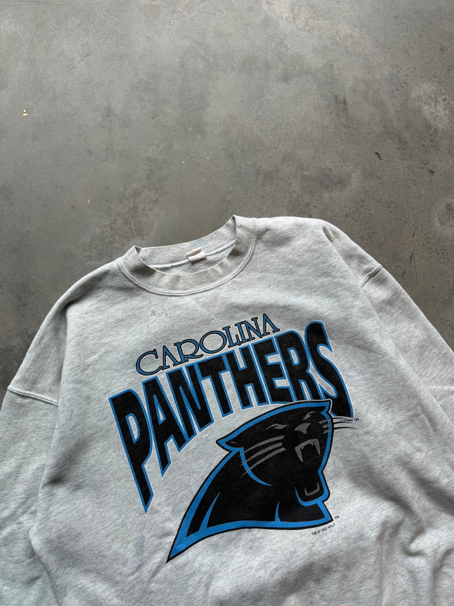 1993 Carolina Panthers Vintage Heavyweight Distressed NFL Crewneck (XL)