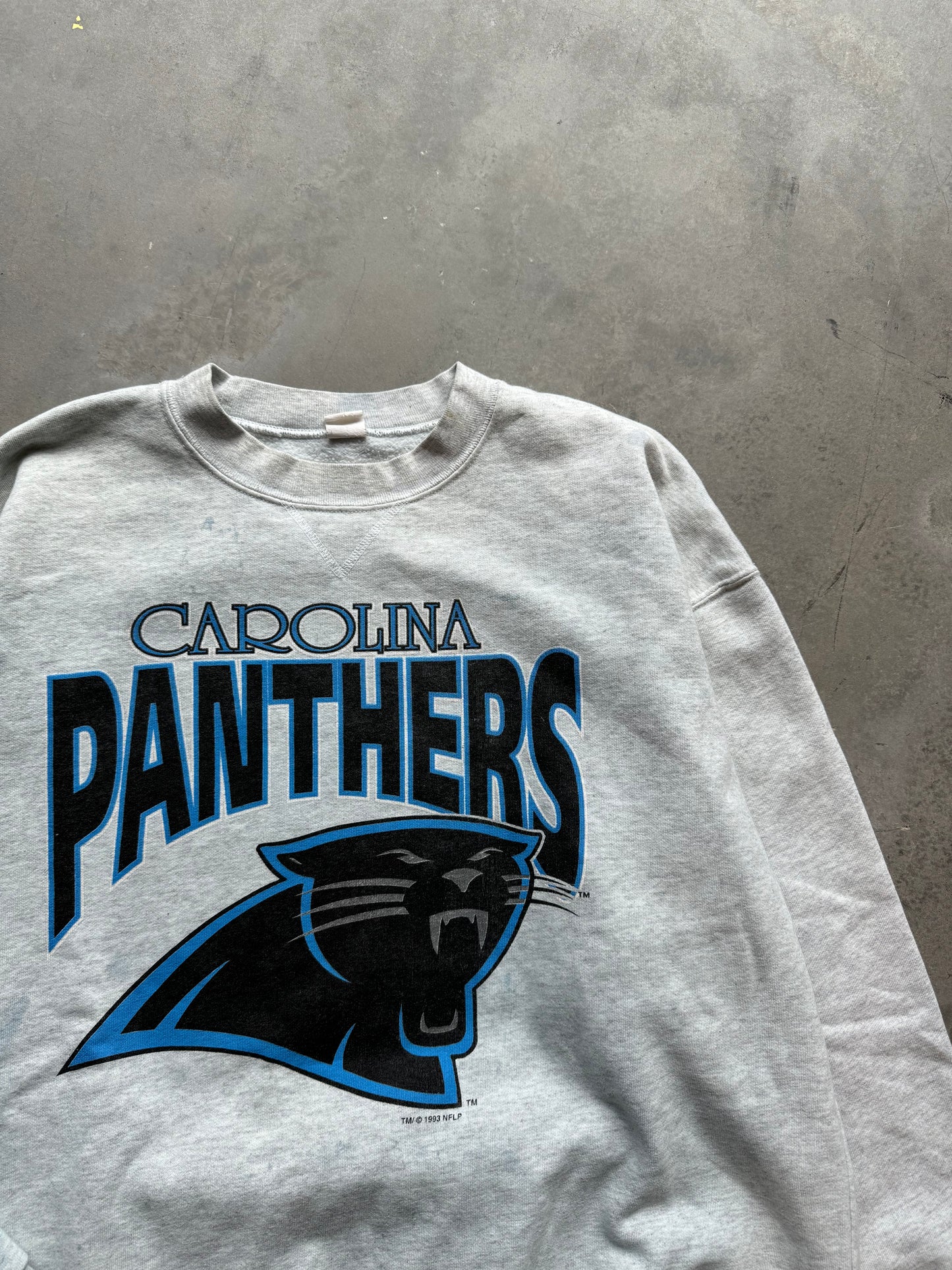 1993 Carolina Panthers Vintage Heavyweight Distressed NFL Crewneck (XL)