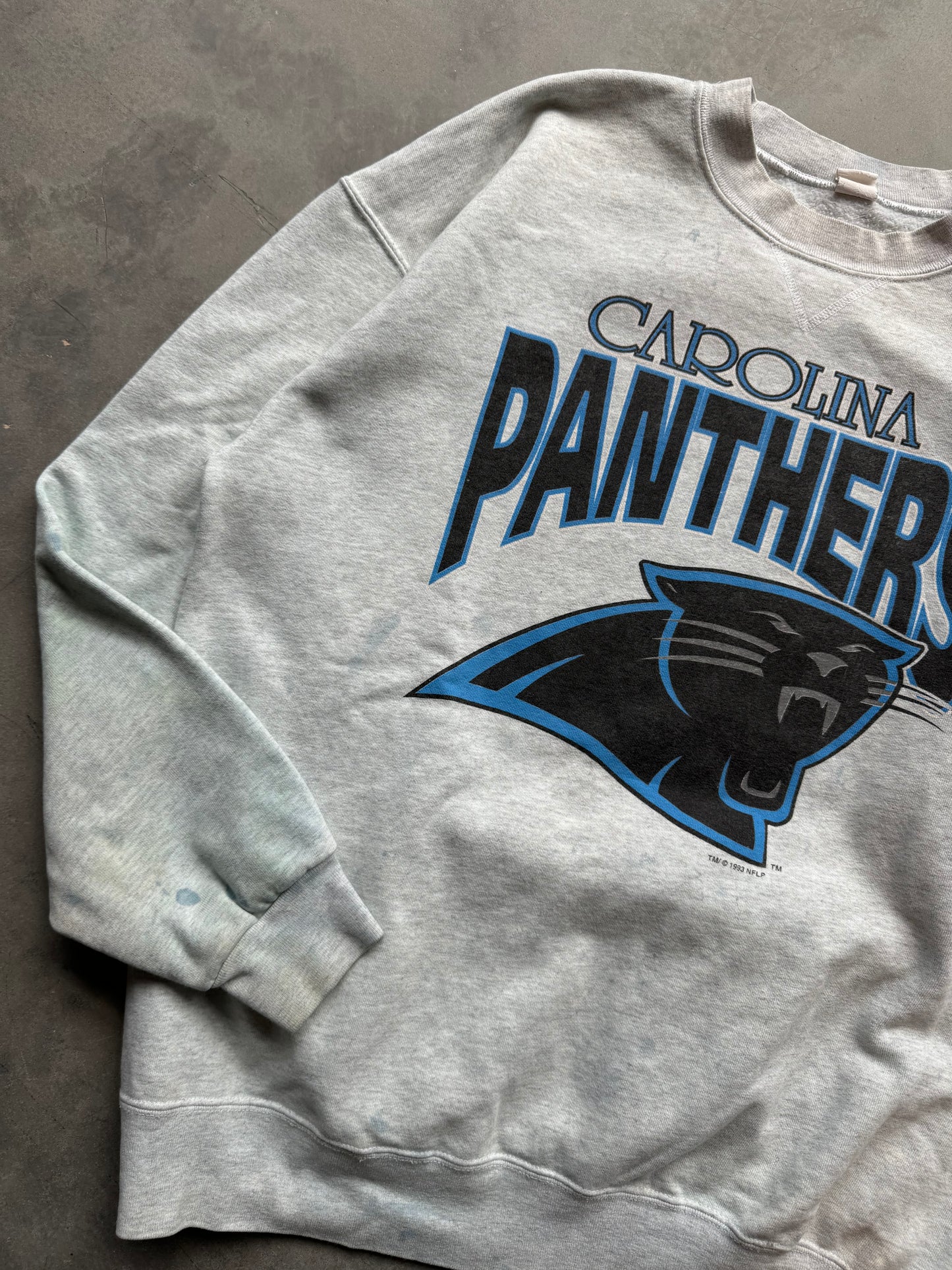 1993 Carolina Panthers Vintage Heavyweight Distressed NFL Crewneck (XL)