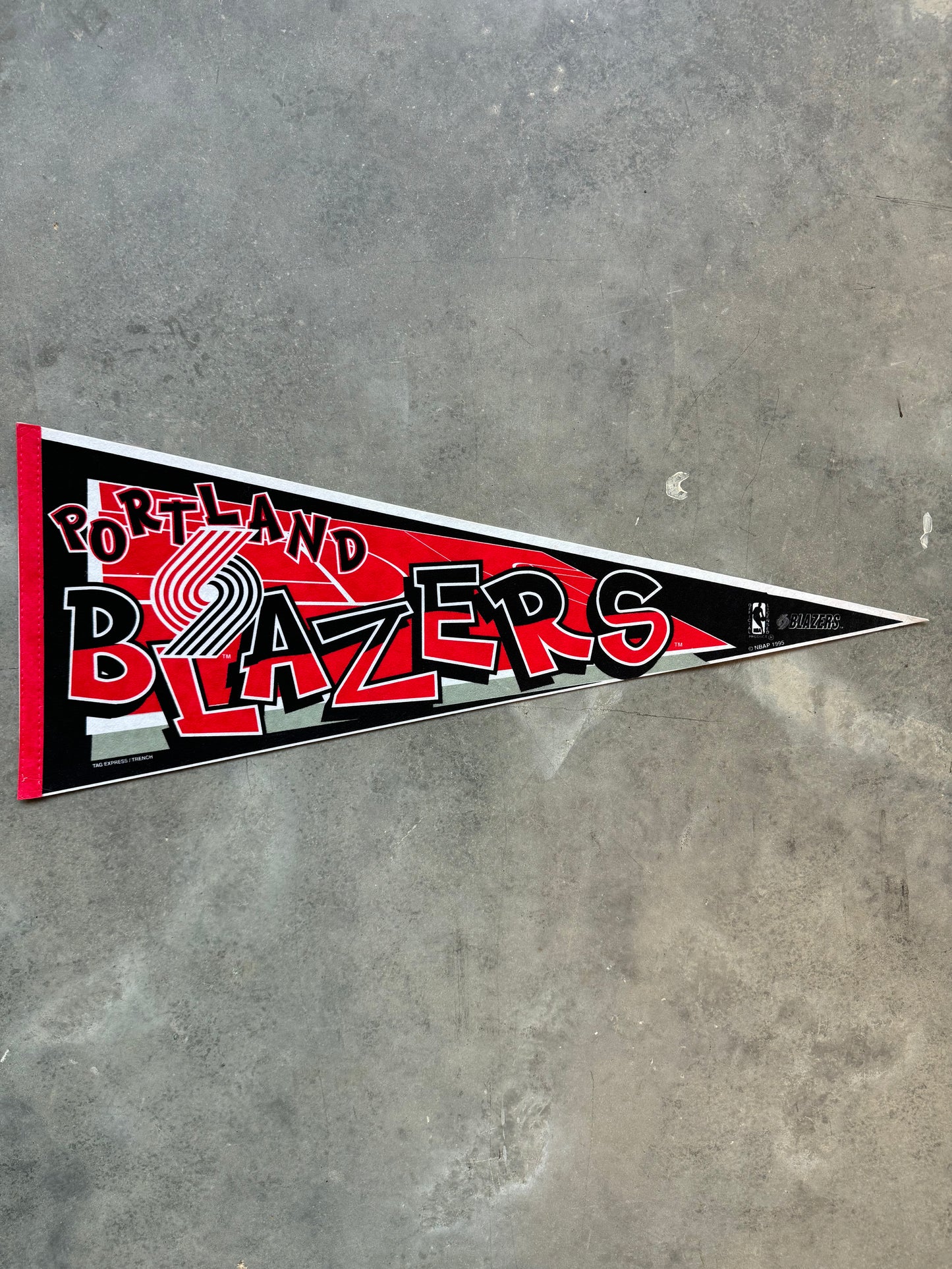1995 Portland Trail Blazers Vintage Graffiti NBA Pennant