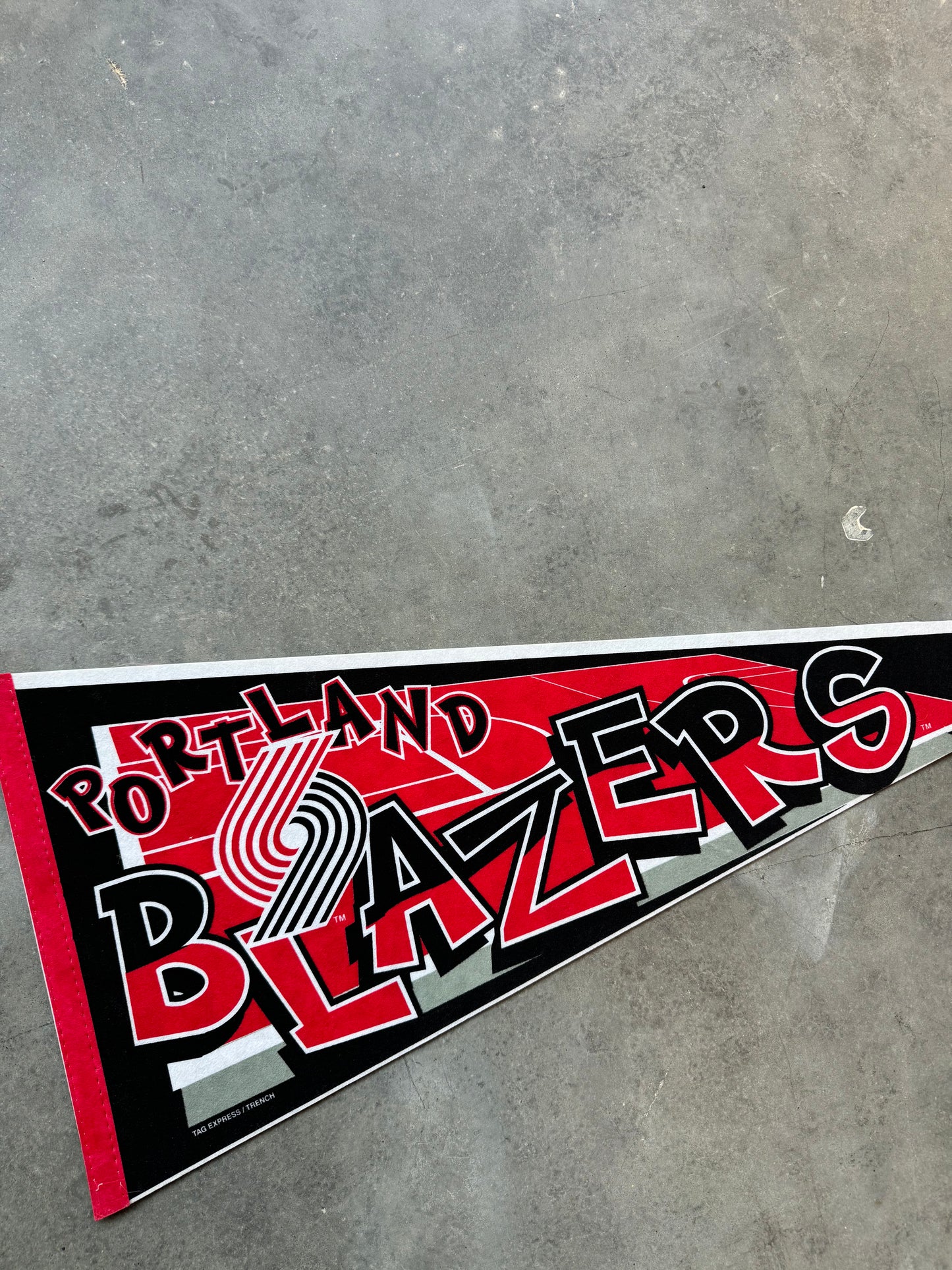 1995 Portland Trail Blazers Vintage Graffiti NBA Pennant