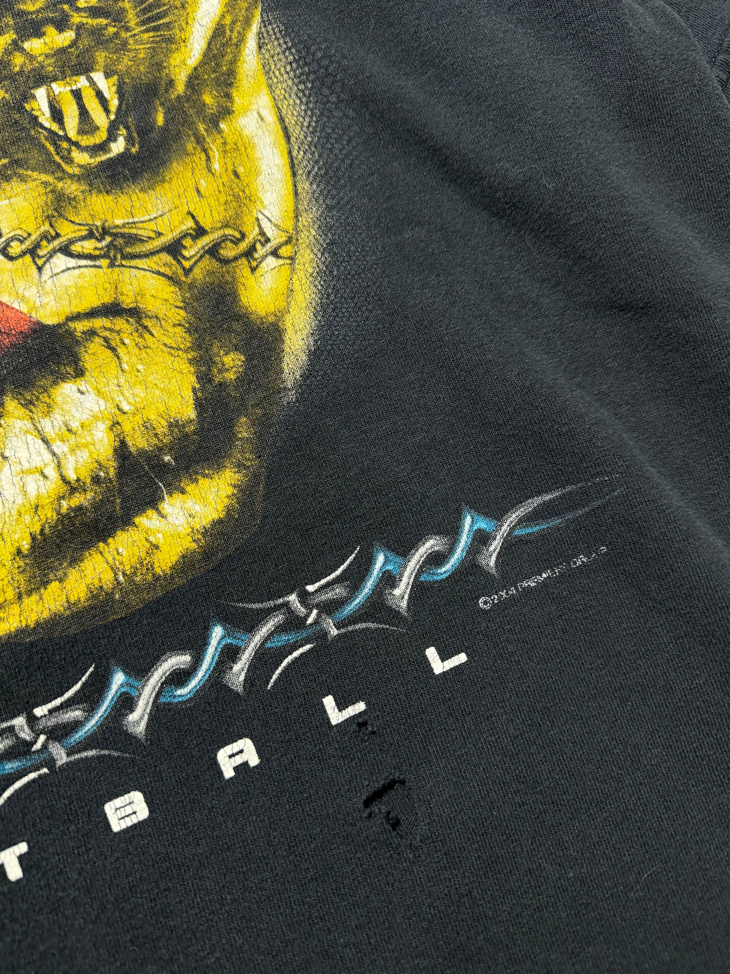 2004 Carolina Panthers Vintage Black Tattoo NFL Tee (Large)