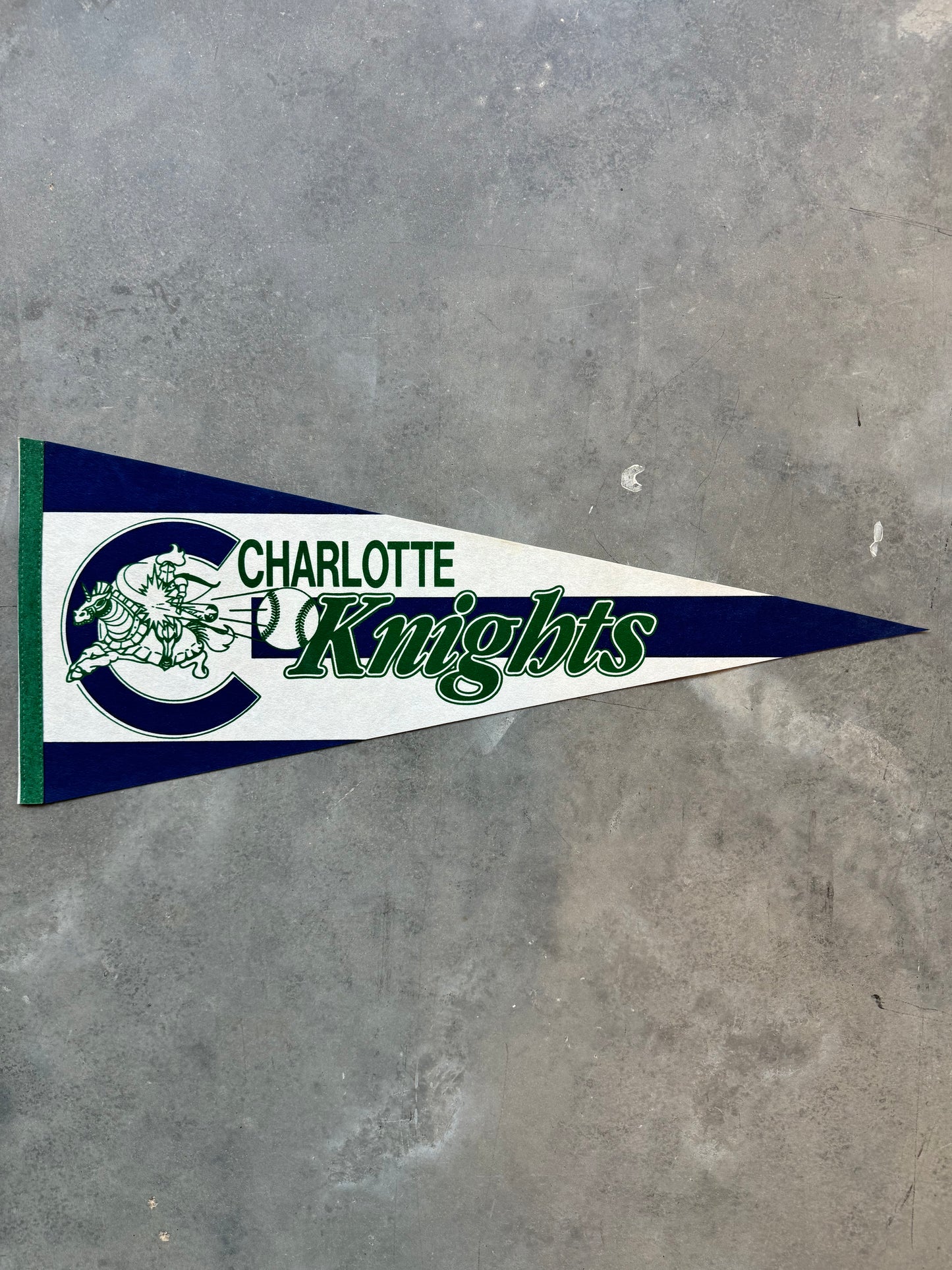 90’s Charlotte Knights Vintage MiLB Baseball Pennant