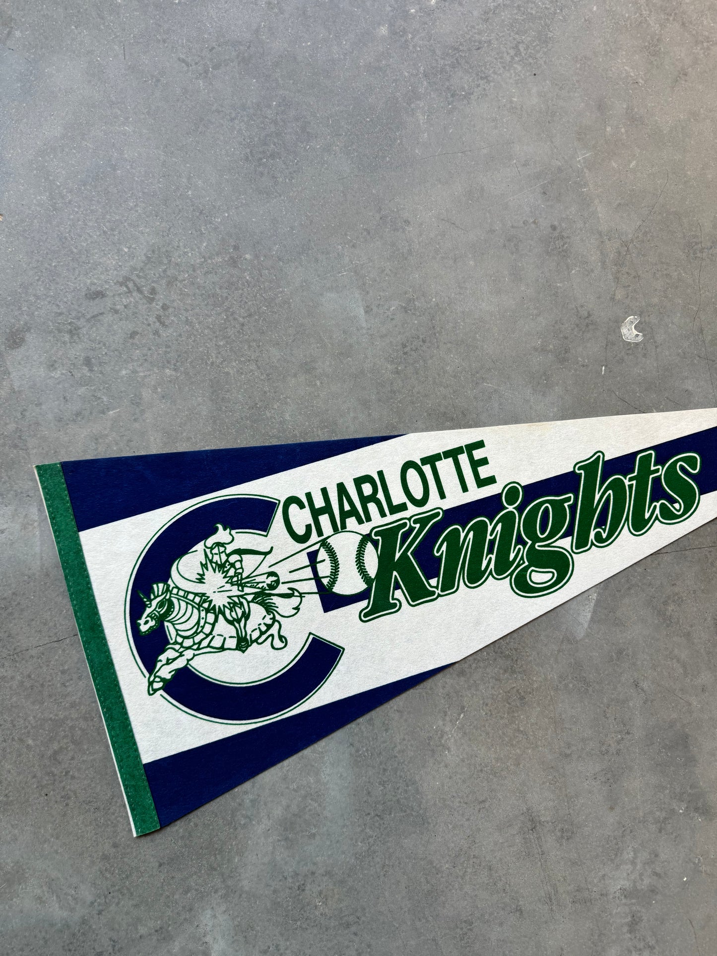 90’s Charlotte Knights Vintage MiLB Baseball Pennant