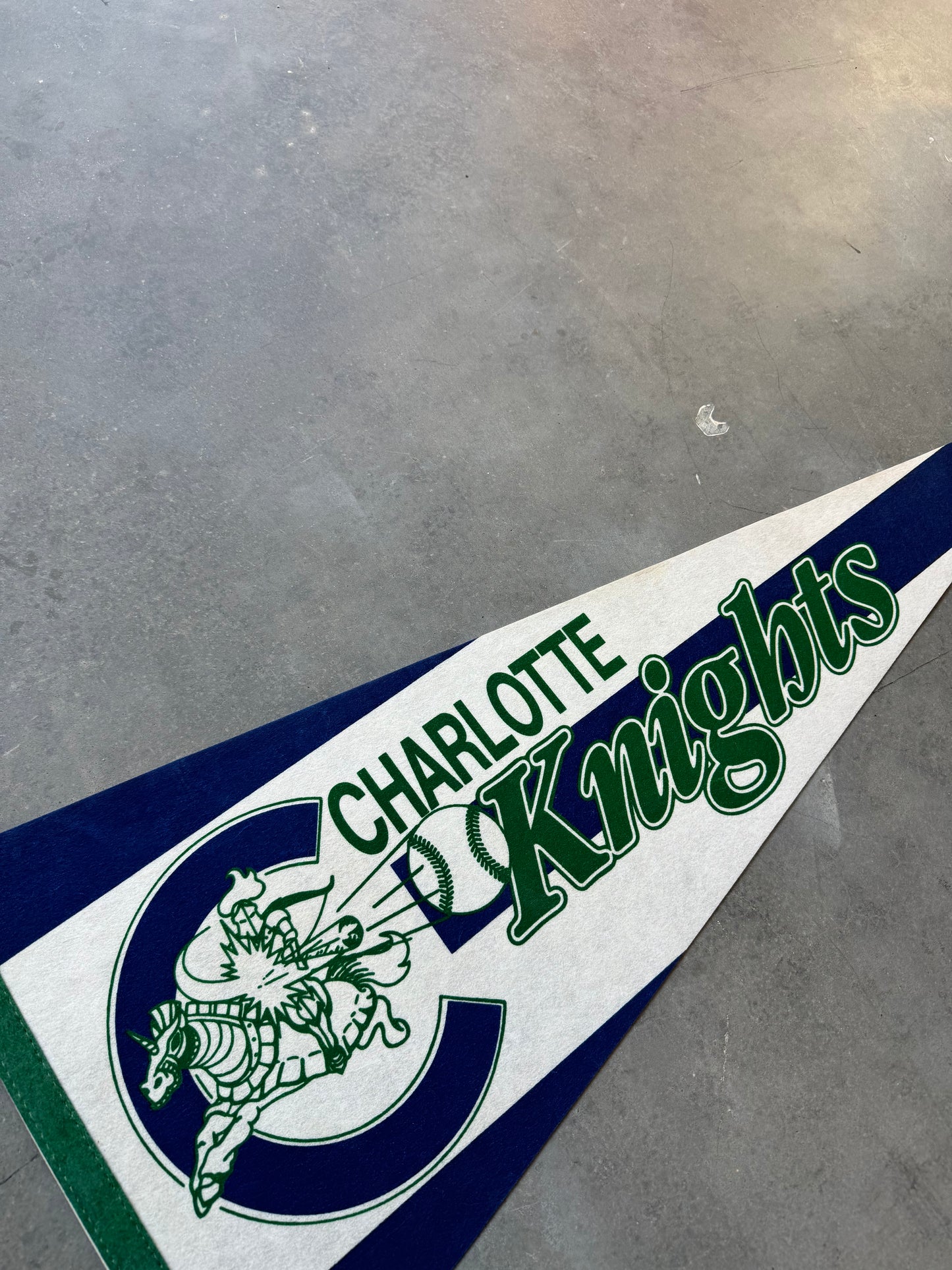 90’s Charlotte Knights Vintage MiLB Baseball Pennant