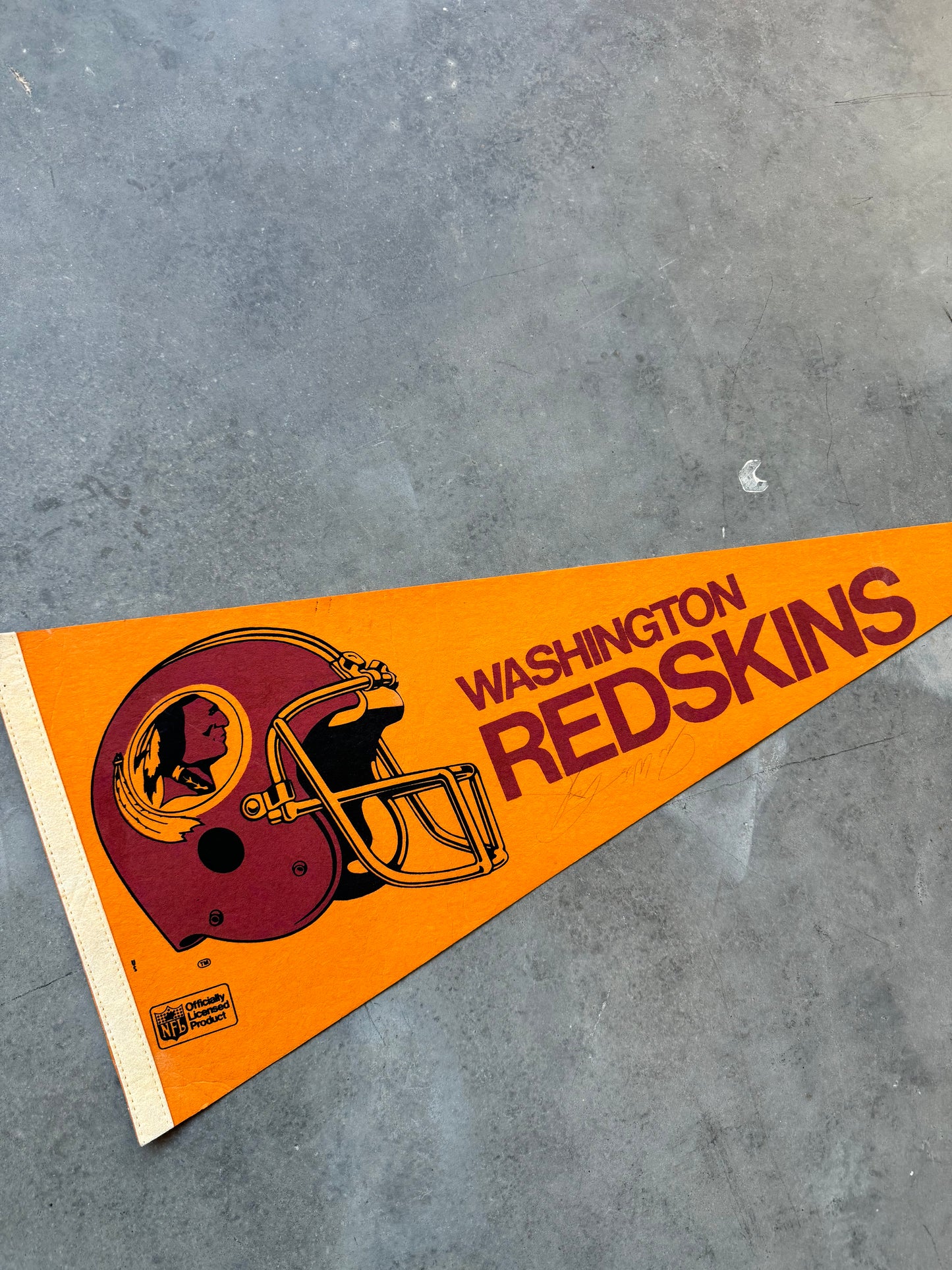 80’s Washington Redskins Vintage NFL Helmet Pennant