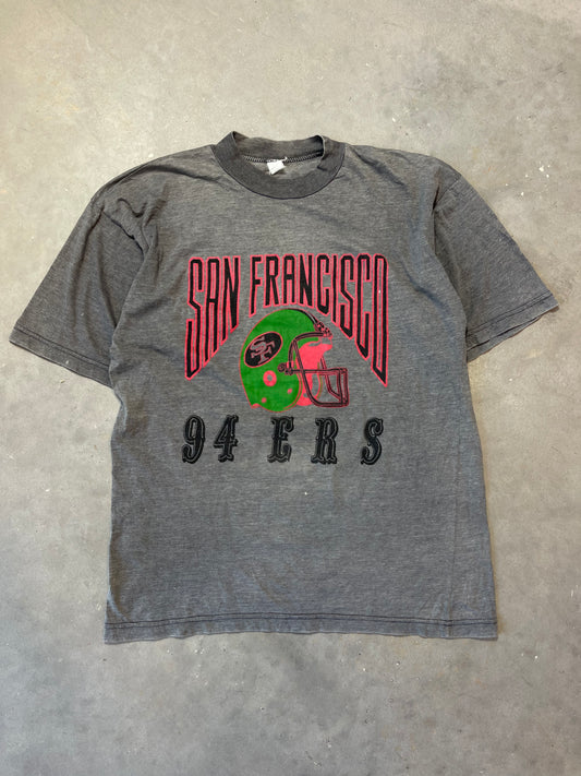 80’s San Francisco 49ers Vintage Faded NFL Tee (Large)