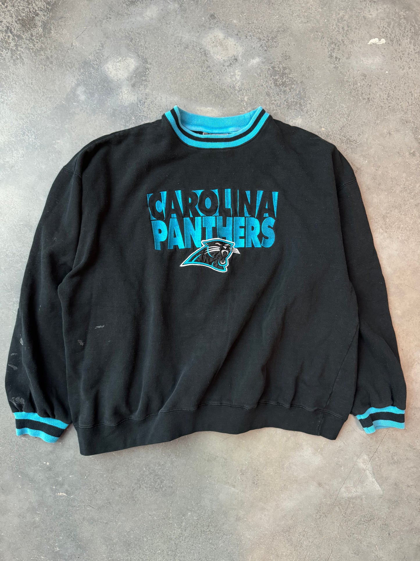 90’s Carolina Panthers Vintage Pro Player Heavyweight Embroidered NFL Crewneck (XL)