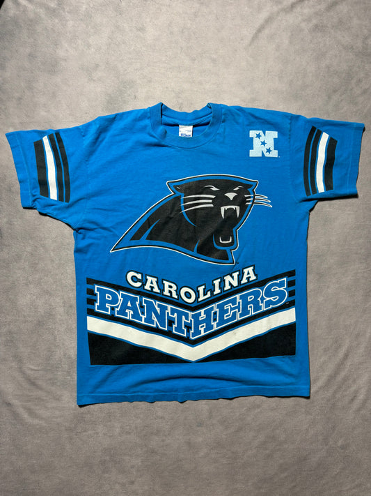 1995 Carolina Panthers Vintage Salem Sportswear Big Print Inaugural Season NFL Tee (XL)