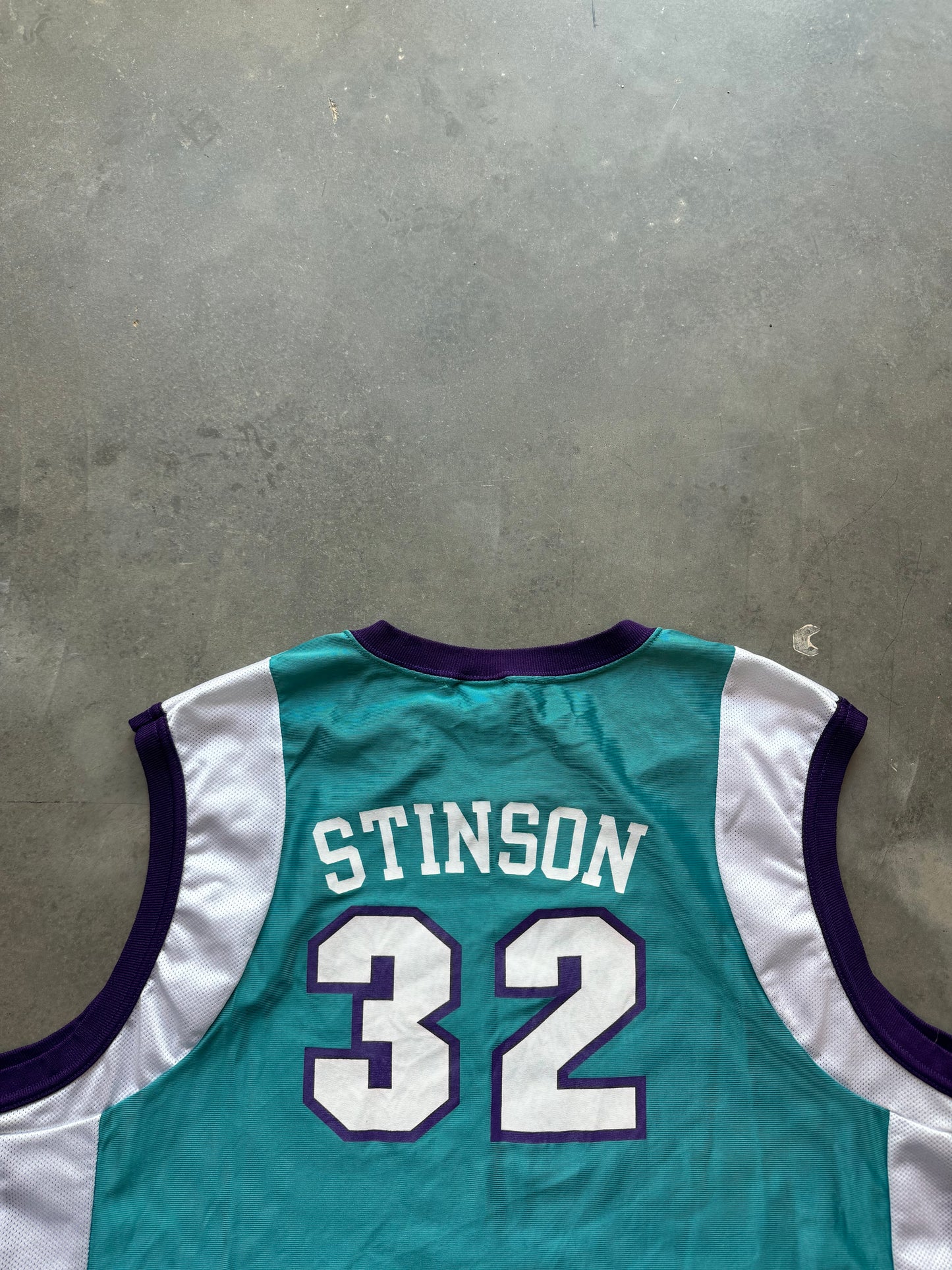 90’s Charlotte Sting Andrea Stinson Vintage Teal Champion WNBA Jersey (XXL)