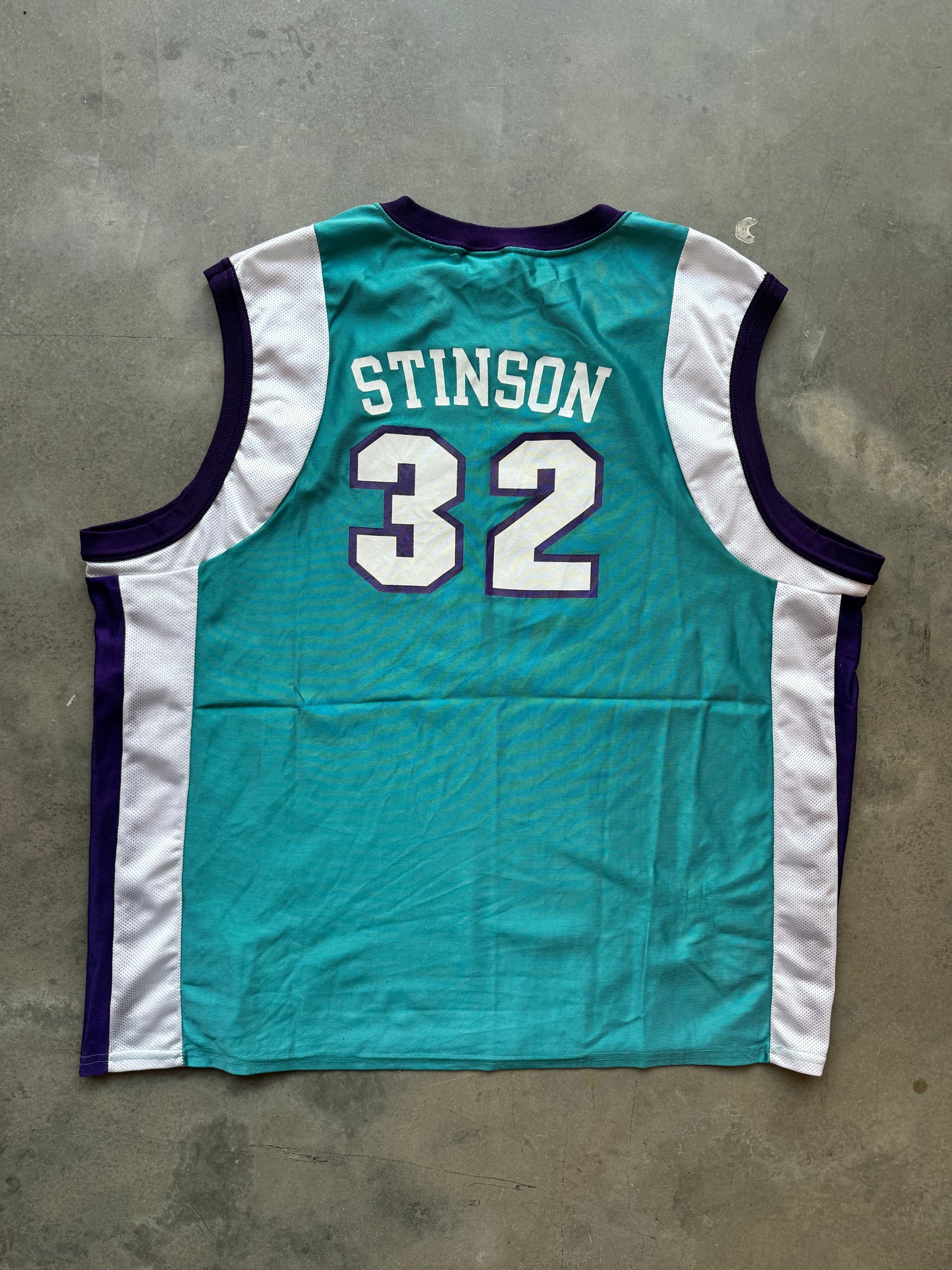 90’s Charlotte Sting Andrea Stinson Vintage Teal Champion WNBA Jersey (XXL)