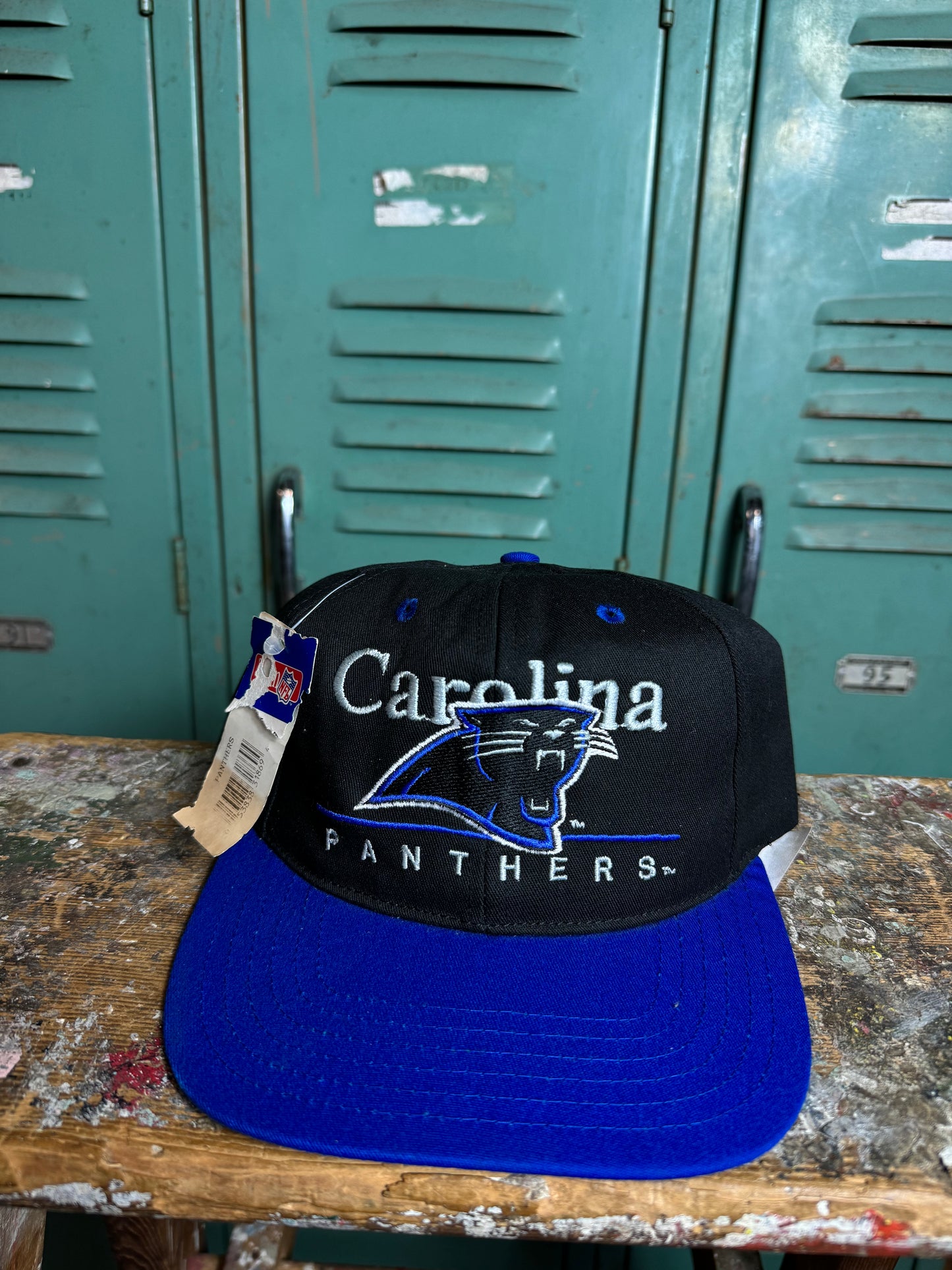 90’s Carolina Panthers Vintage Two Tone NFL Snapback Hat - Deadstock (OSFA)