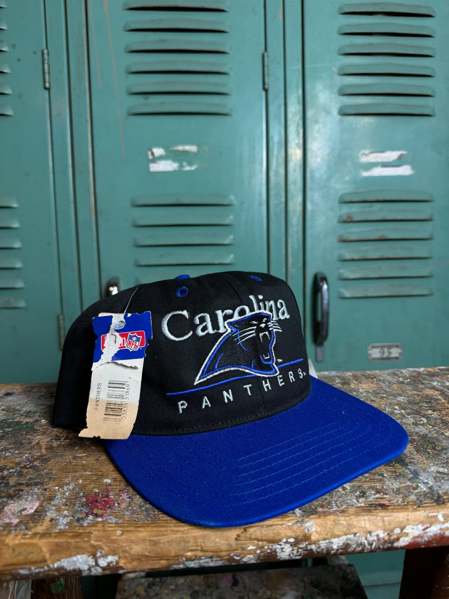 90’s Carolina Panthers Vintage Two Tone NFL Snapback Hat - Deadstock (OSFA)