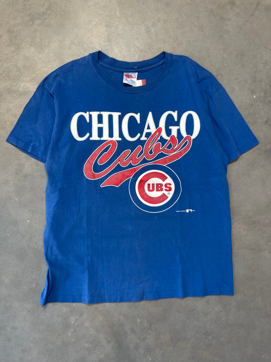 1993 Chicago Cubs Spellout Multi Logo Tee (Large)