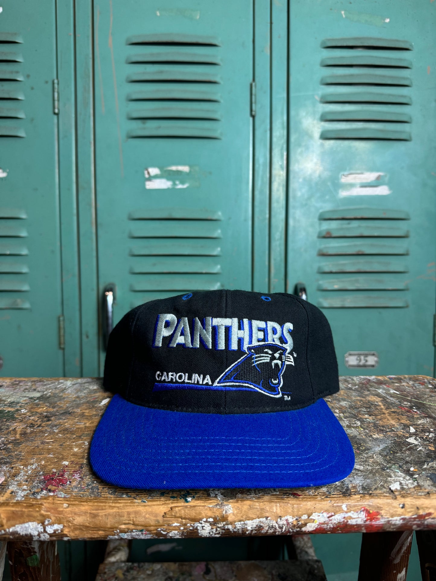 90’s Carolina Panthers Vintage Two Tone NFL Snapback Hat (OSFA)