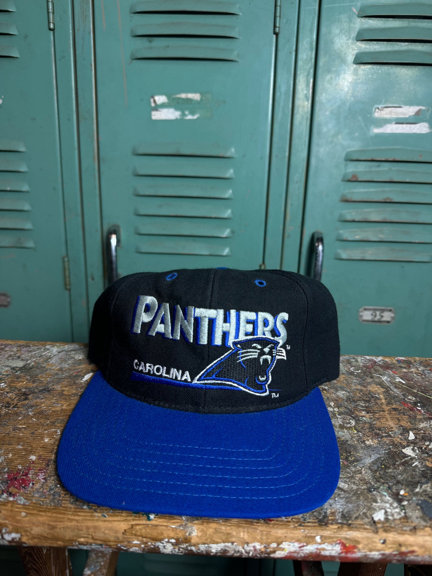 90’s Carolina Panthers Vintage Two Tone NFL Snapback Hat (OSFA)