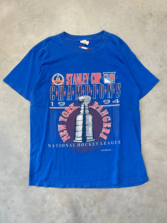 1994 New York Rangers Stanley Cup Champions Vintage NHL Tee (Large)
