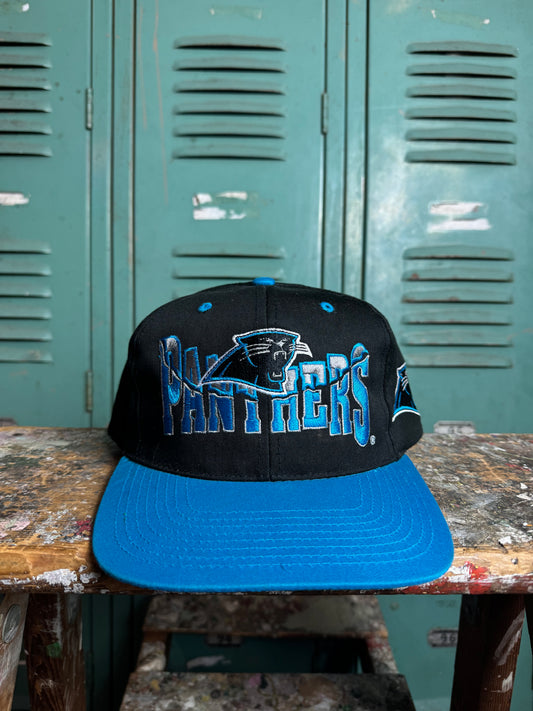 90’s Carolina Panthers Vintage Quake Style NFL Snapback Hat (OSFA)