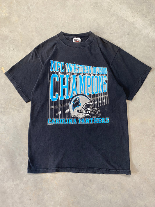 1996 Carolina Panthers NFC West Division Champions Vintage NFL Tee (Large)