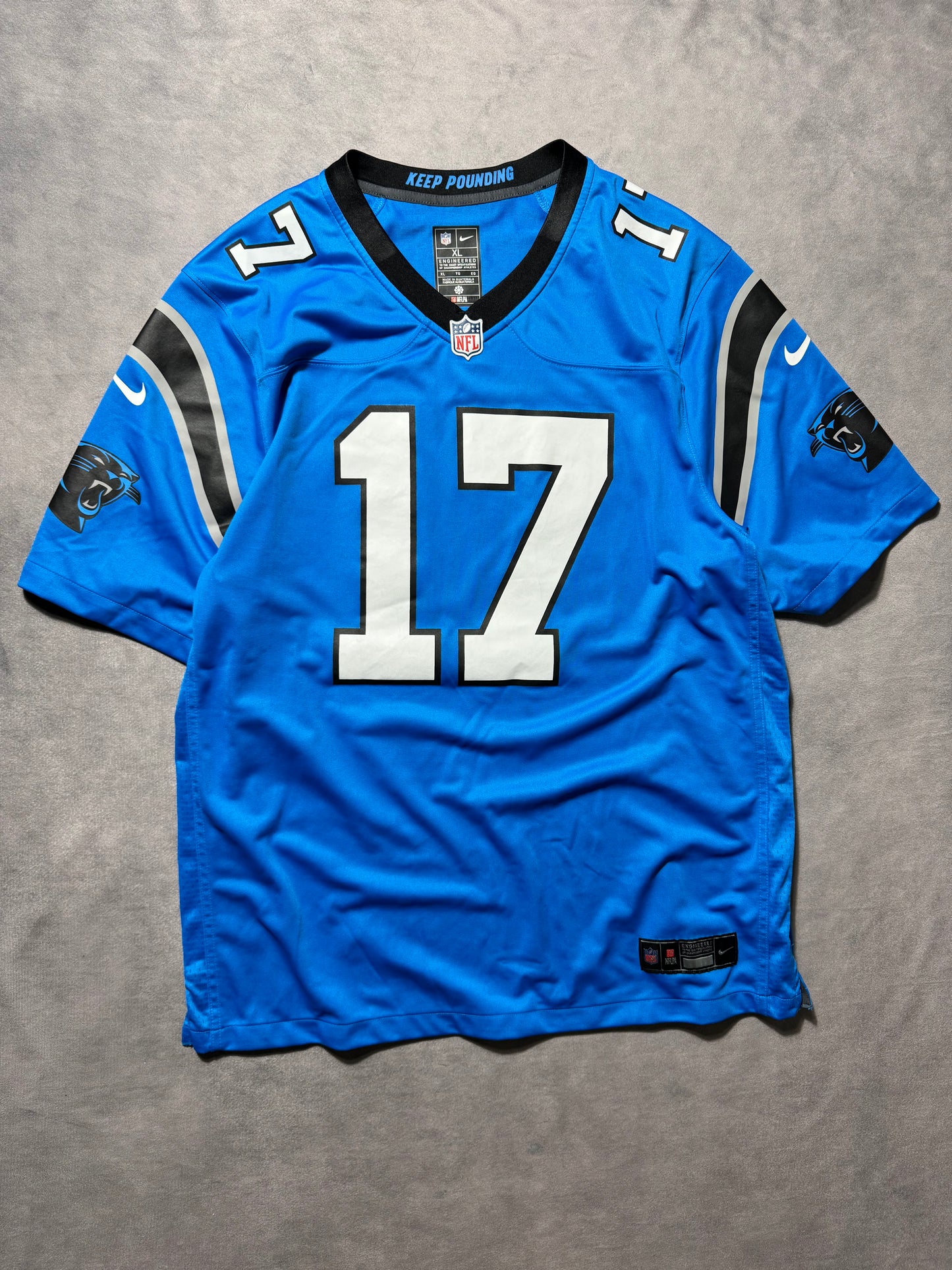 2024 Carolina Panthers Xavier Legette Process Blue Nike NFL Game Jersey (XL)