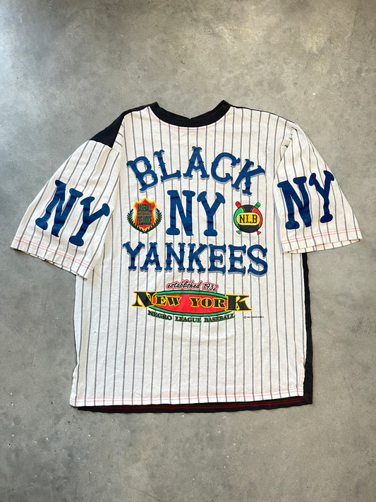 1992 New York Black Yankees Vintage Negro League Baseball Pinstriped Tee (XL)