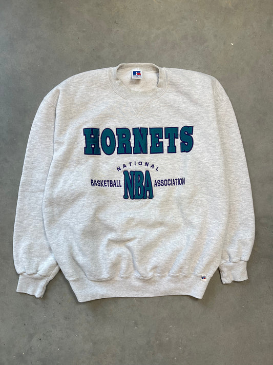 90’s Charlotte Hornets Vintage Russell Athletic Embroidered NBA Crewneck (XL)