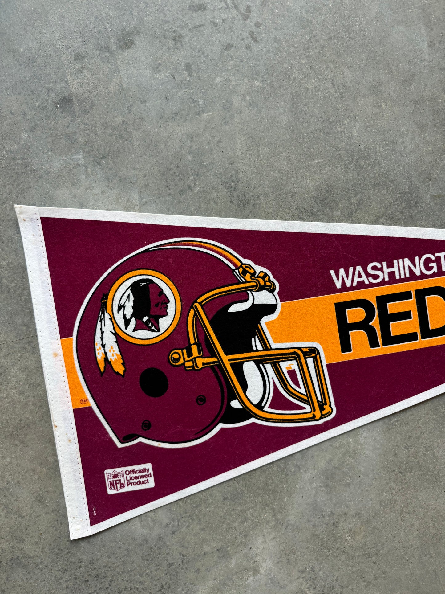90’s Washington Redskins Vintage NFL Spellout Pennant