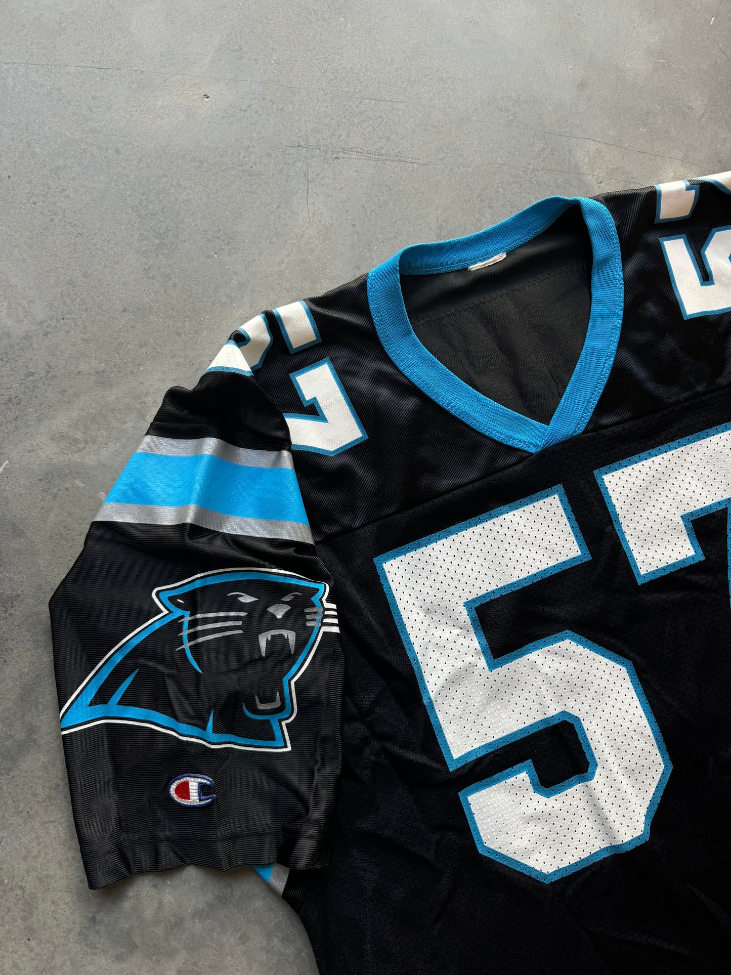 90’s Carolina Panthers Lamar Lathon Vintage Champion Black NFL Jersey (48/XL)