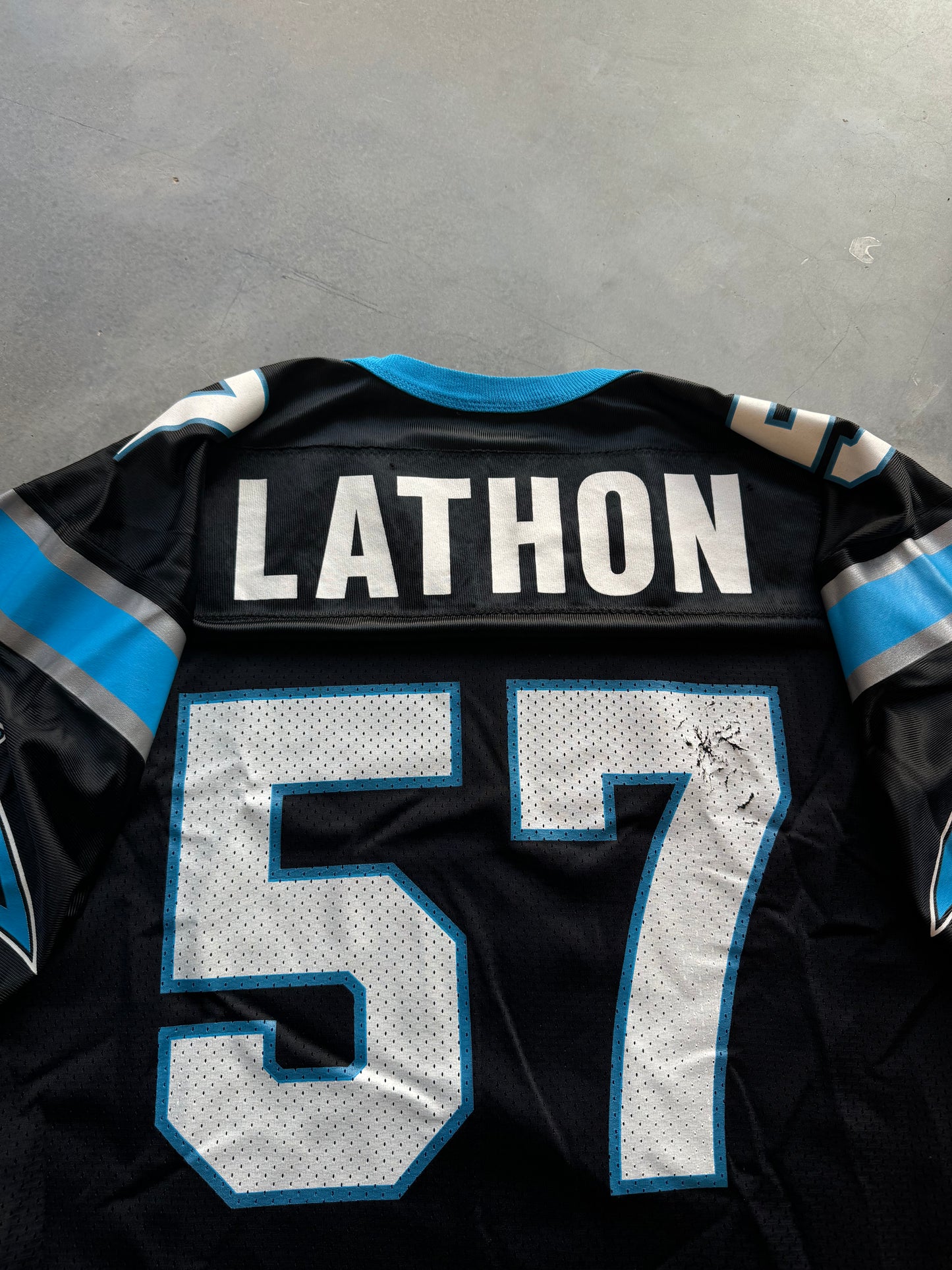 90’s Carolina Panthers Lamar Lathon Vintage Champion Black NFL Jersey (48/XL)