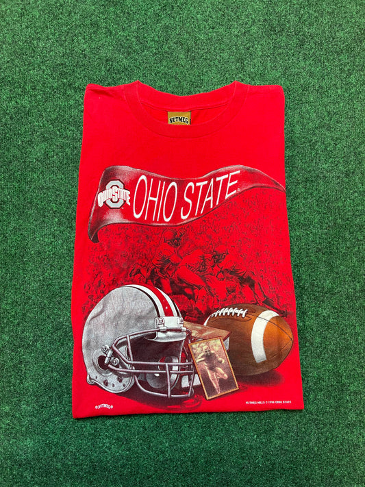 1994 Ohio State Buckeyes Vintage Nutmeg Mills Vintage College Football Tee (Large)