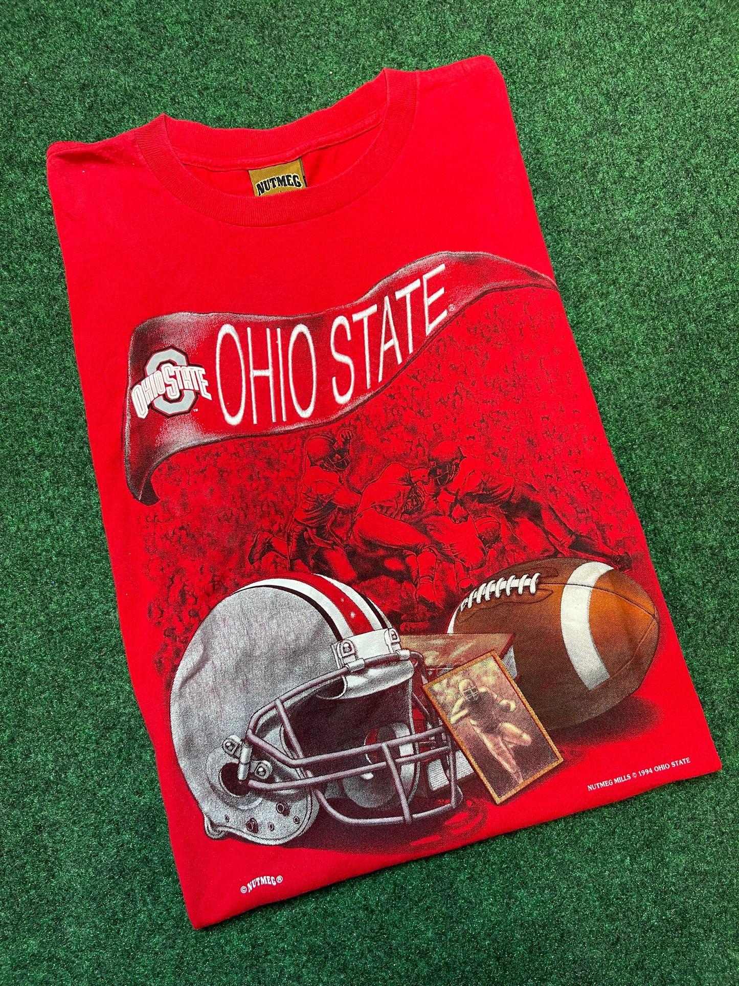 1994 Ohio State Buckeyes Vintage Nutmeg Mills Vintage College Football Tee (Large)