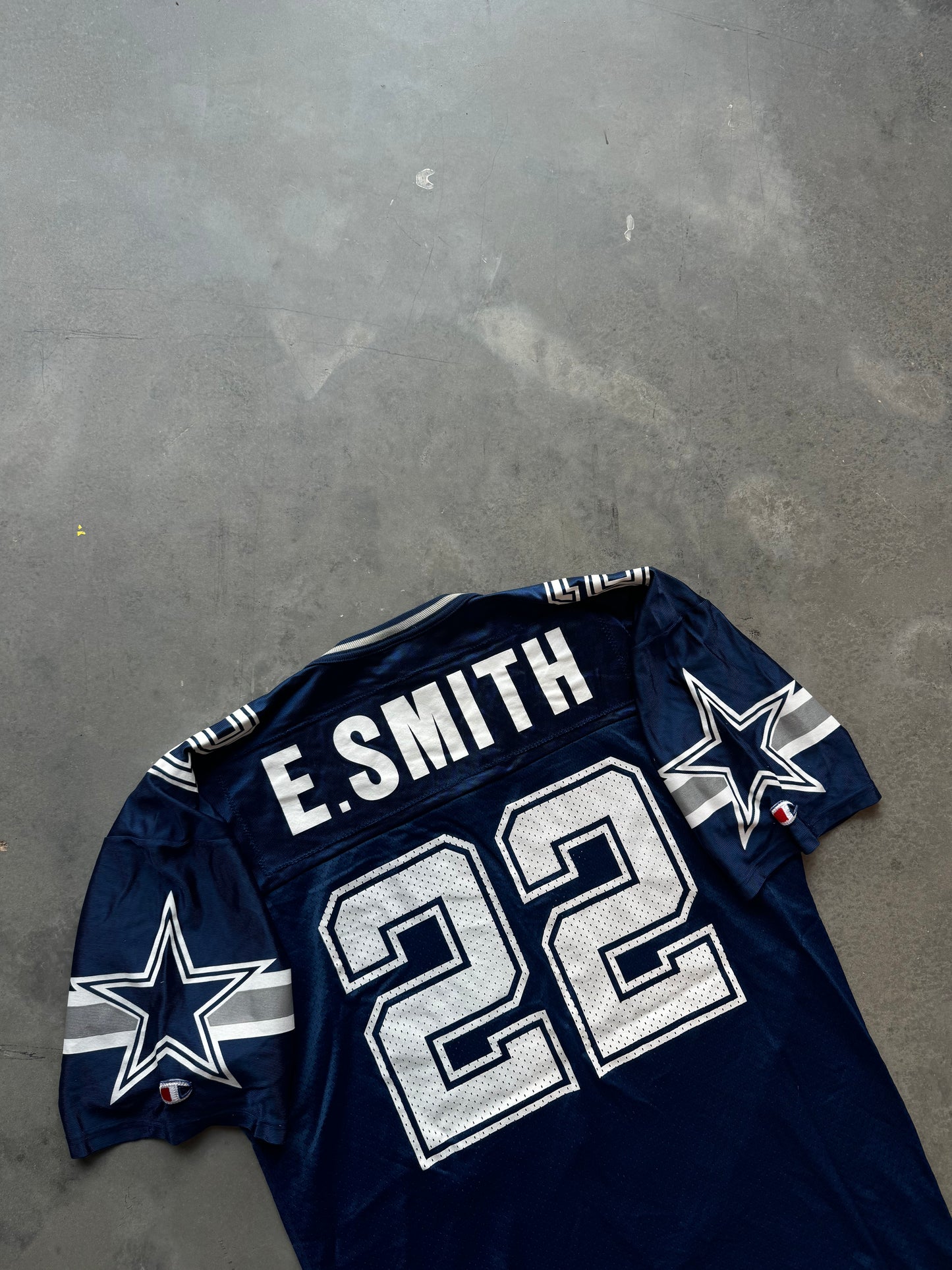 90’s Dallas Cowboys Emmitt Smith Vintage Champion Alternate NFL Jersey (44/Large)