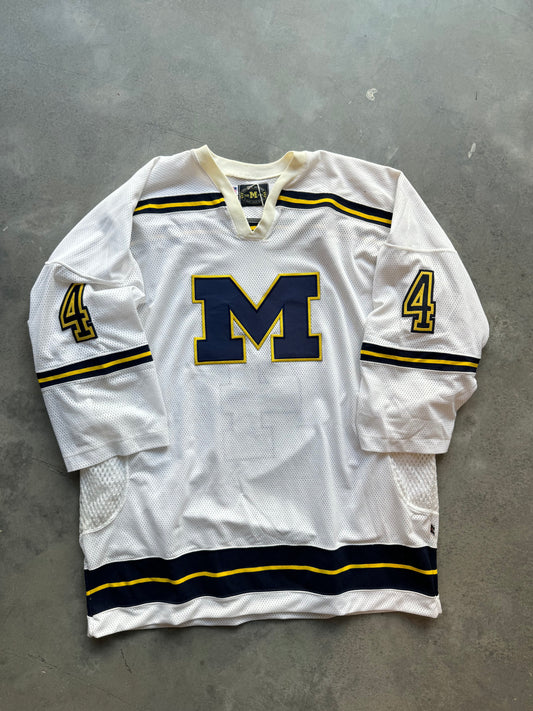 90’s Michigan Wolverines Heavyweight Embroidered Hockey Jersey (XXL)