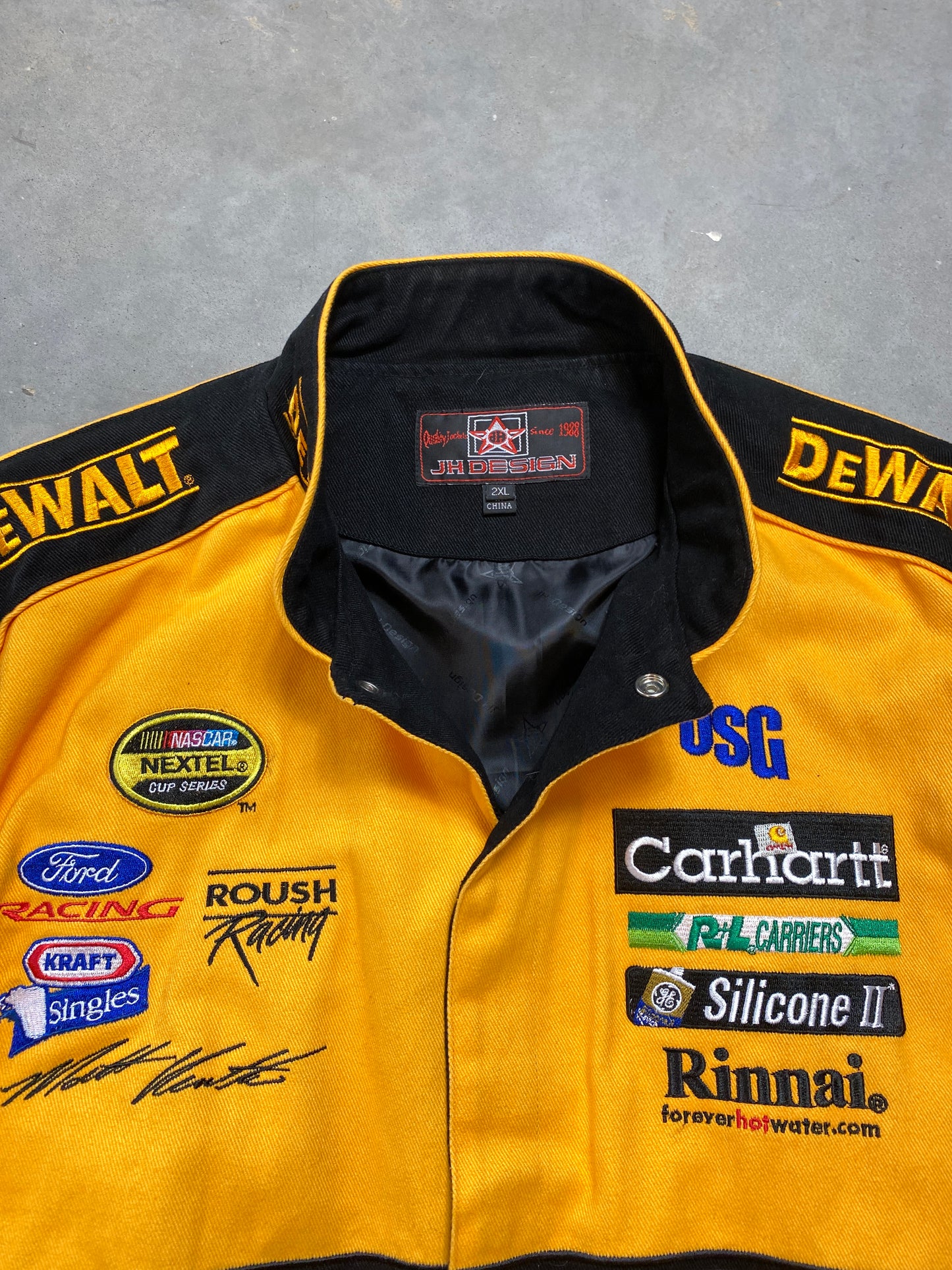 00s Matt Kenseth DeWalt Jeff Hamilton NASCAR Racing Jacket (XXL)