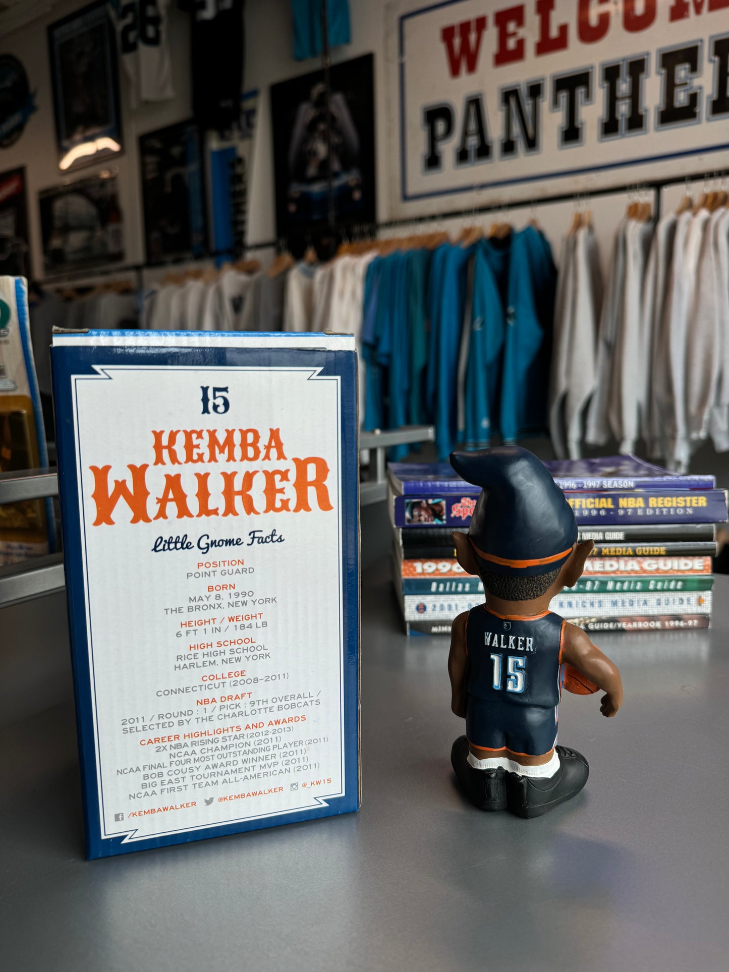 2014 Charlotte Bobcats Kemba Walker Gnome Gnight Vintage NBA Bobblehead - With Box