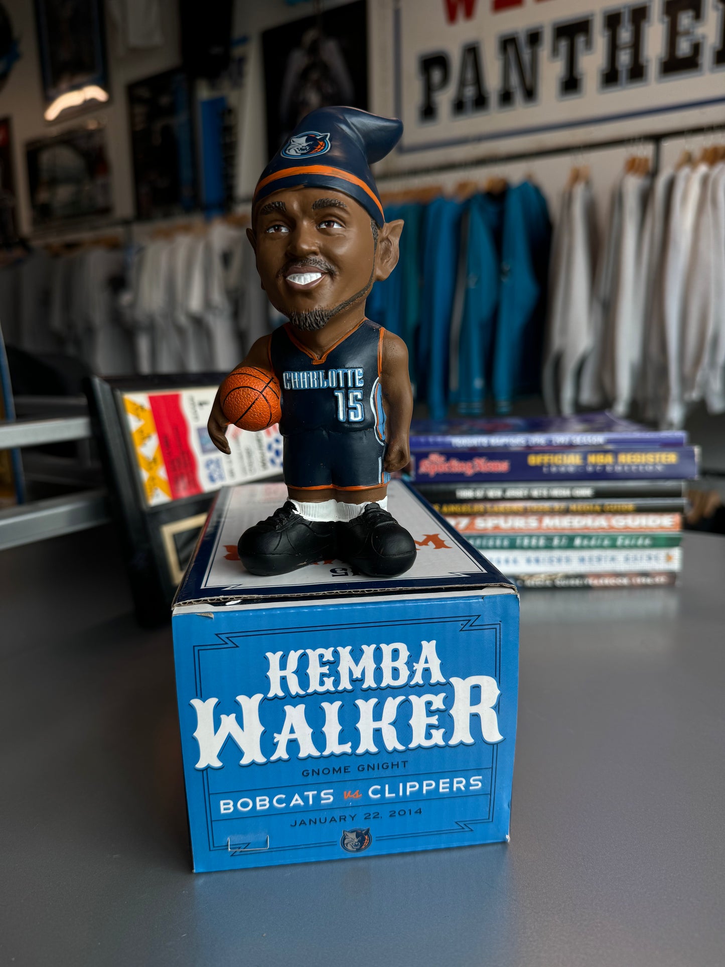 2014 Charlotte Bobcats Kemba Walker Gnome Gnight Vintage NBA Bobblehead - With Box