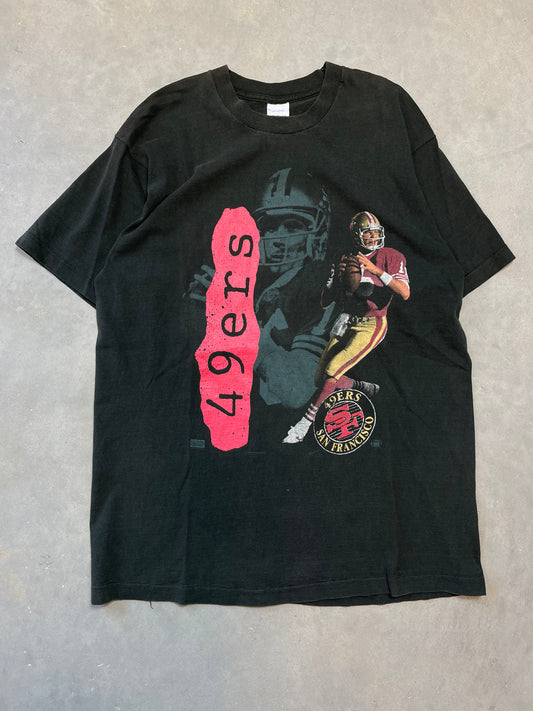 90’s San Francisco 49ers Joe Montana Vintage NFL Salem Sportswear Player Tee (XL)