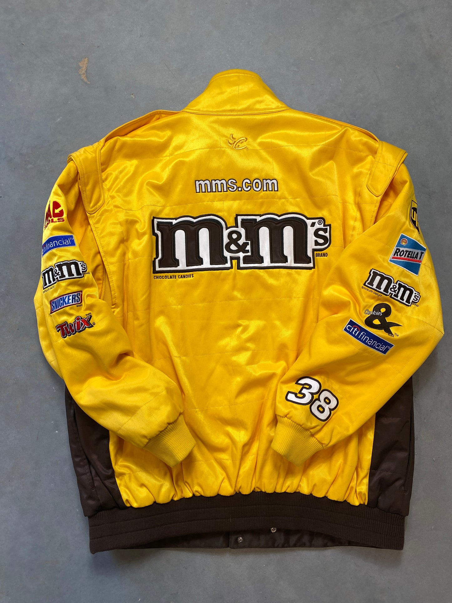 00s Elliot Sadler Pit Crew M&M’s NASCAR Chase Authentics Racing Jacket (XXL)