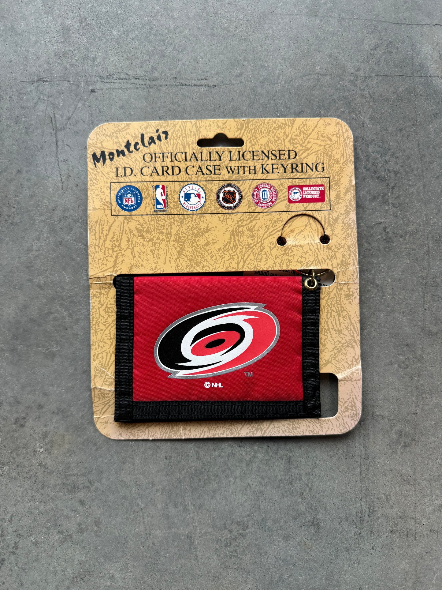 00’s Carolina Hurricanes Vintage Red NHL Hockey Wallet - Brand New