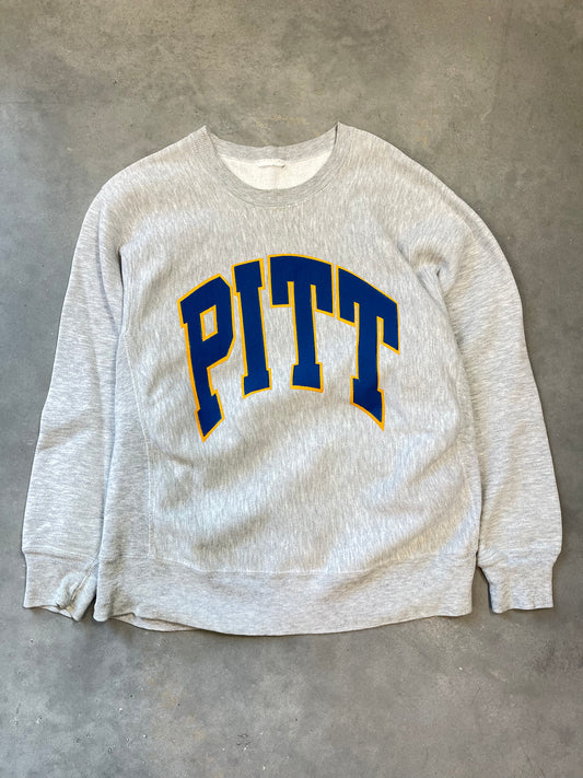 90’s Pittsburgh Panthers Vintage Heavyweight Spellout College Crewneck (Large)