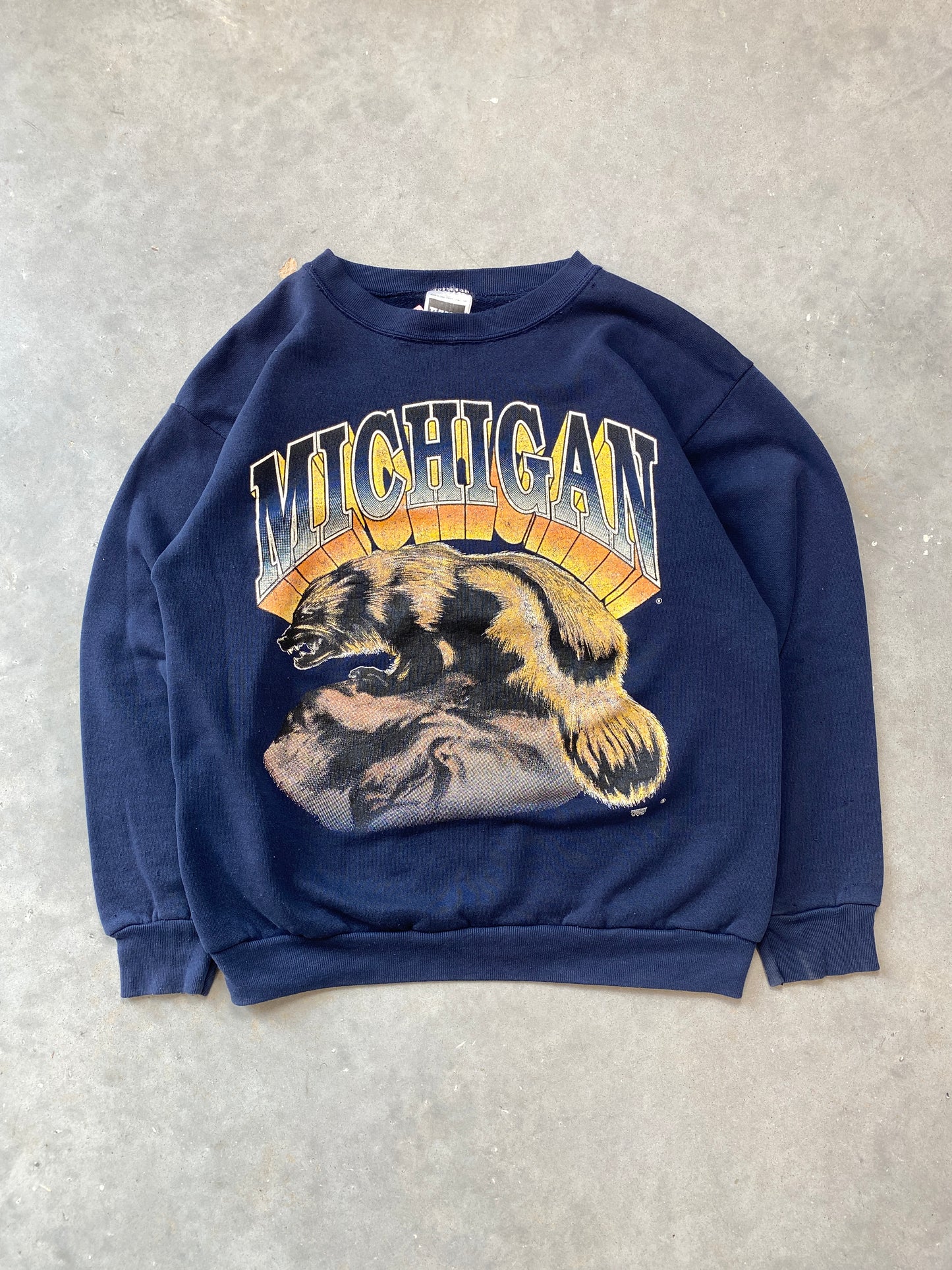 90s Michigan Wolverines Spellout Realistic Crewneck (XL)