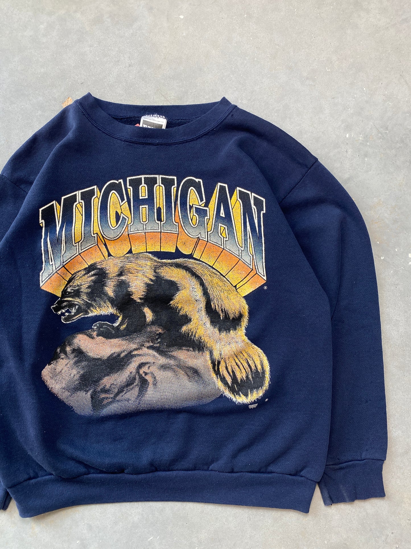 90s Michigan Wolverines Spellout Realistic Crewneck (XL)