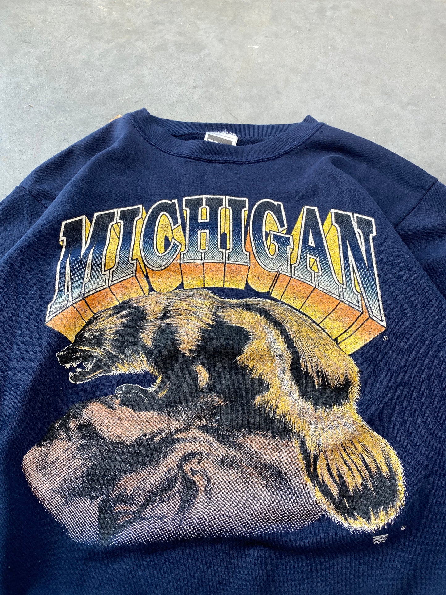 90s Michigan Wolverines Spellout Realistic Crewneck (XL)